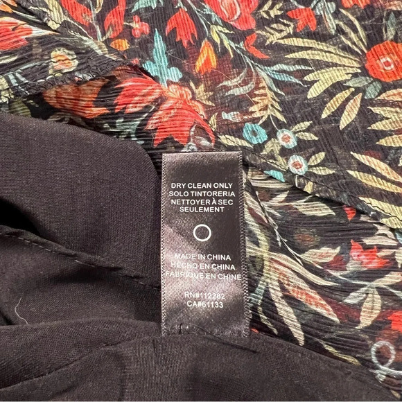 Adelyn Rae Black & Red Floral Cold Shoulder Asymmetric Dress Sz-M - Picture 10 of 13